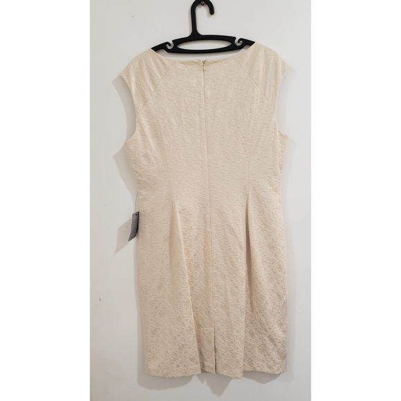 Adriana Papell women's almond beaded neckline dress size 14 nwt - Picture 2 of 6